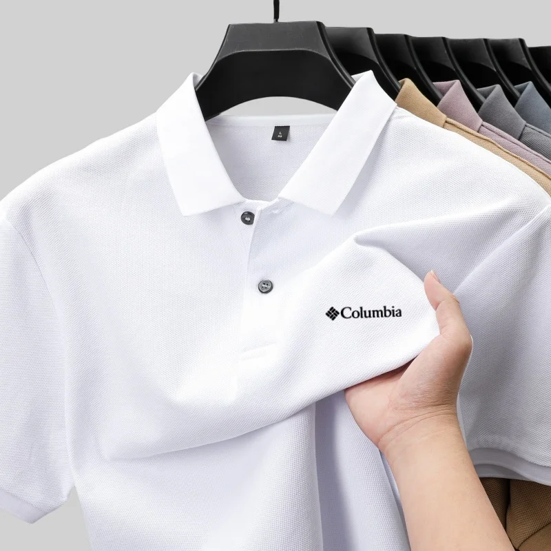 100% Pure Cotton Summer New Men's Short-Sleeved Polo Shirt, Comfortable and Breathable High-End Brand Designer Embroidered T-Shi