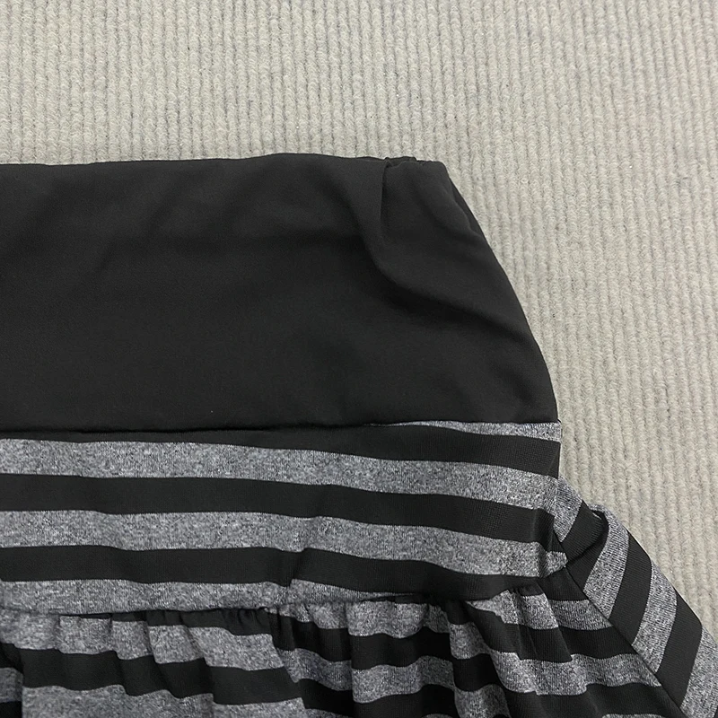 Spring Y2K Japanese Korean Sweet Style Short Skirt Trend Sexy Fashionable Striped Contrasting A-Line Skirt for Women