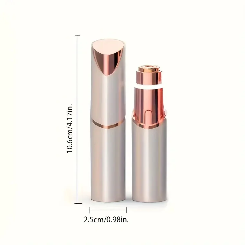 2-in-1 Facial and Eyebrow Trimmer: A Rechargeable Painless Facial Eyebrow Shaver for the Face, Lips, and Body