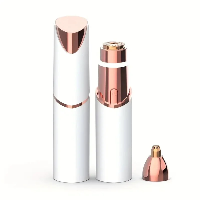 2-in-1 Facial and Eyebrow Trimmer: A Rechargeable Painless Facial Eyebrow Shaver for the Face, Lips, and Body