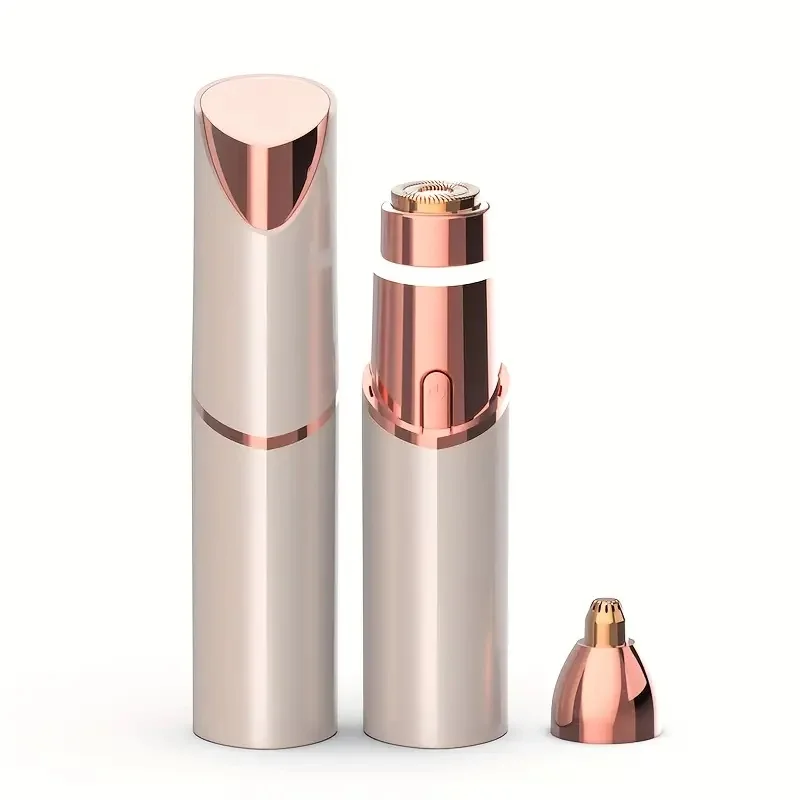 2-in-1 Facial and Eyebrow Trimmer: A Rechargeable Painless Facial Eyebrow Shaver for the Face, Lips, and Body