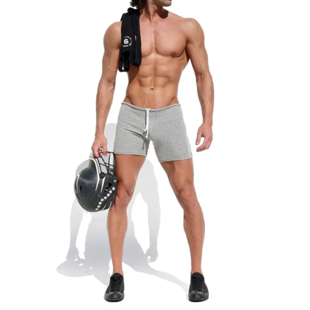 Summer Men's Casual Breathable Drawstring Shorts Solid-color Swimwear for Running Sports Surfing Beach And Vacation