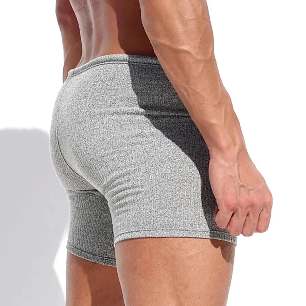 Summer Men's Casual Breathable Drawstring Shorts Solid-color Swimwear for Running Sports Surfing Beach And Vacation