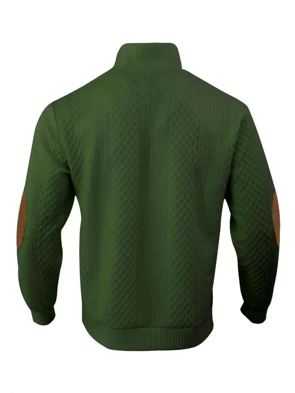 2026 Men's Spring and Autumn Hot Selling Fashionable Men's Casual Standing Collar Long Sleeved Jacquard Lapel Pullover Sweater