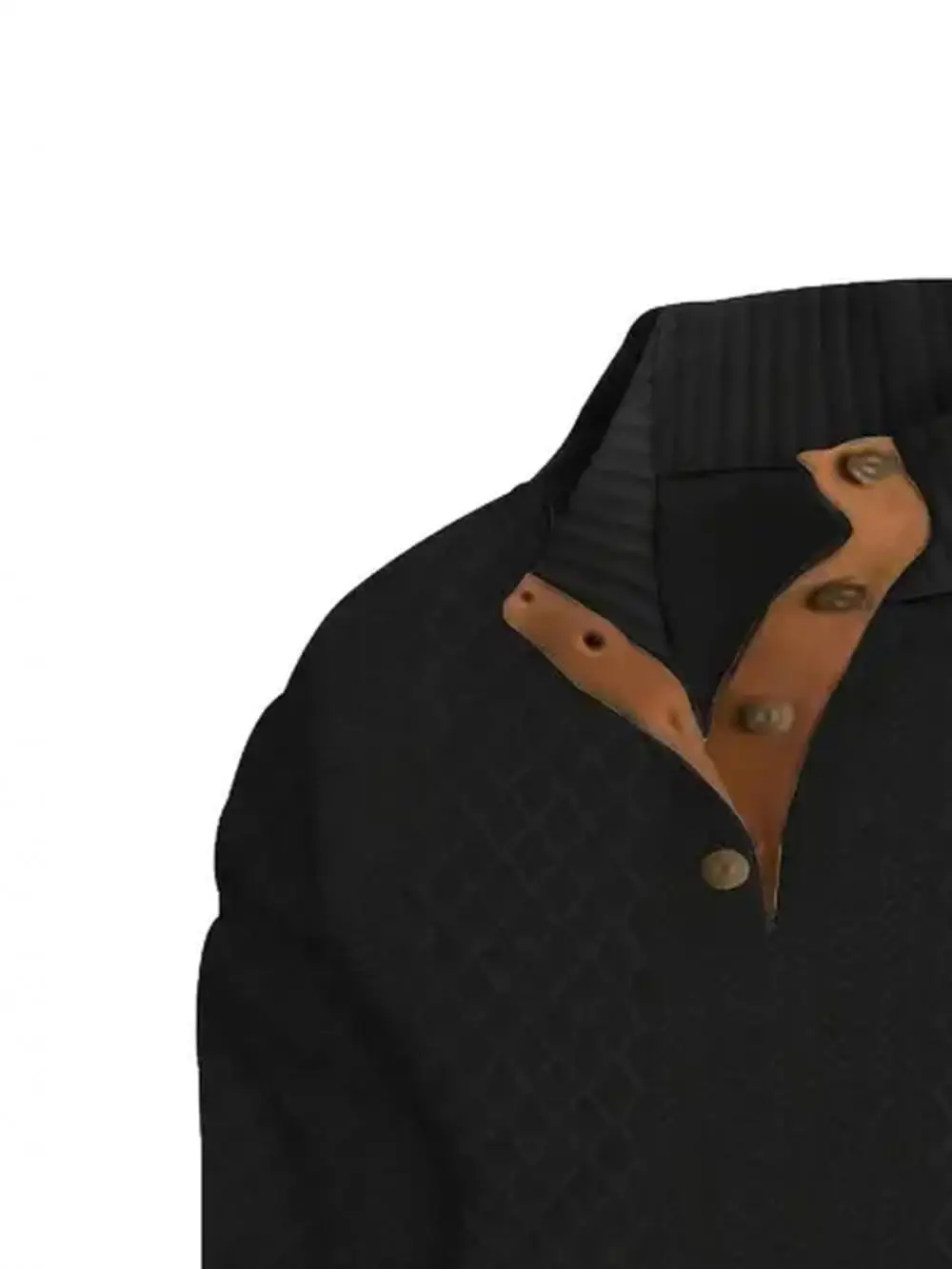 2026 Men's Spring and Autumn Hot Selling Fashionable Men's Casual Standing Collar Long Sleeved Jacquard Lapel Pullover Sweater