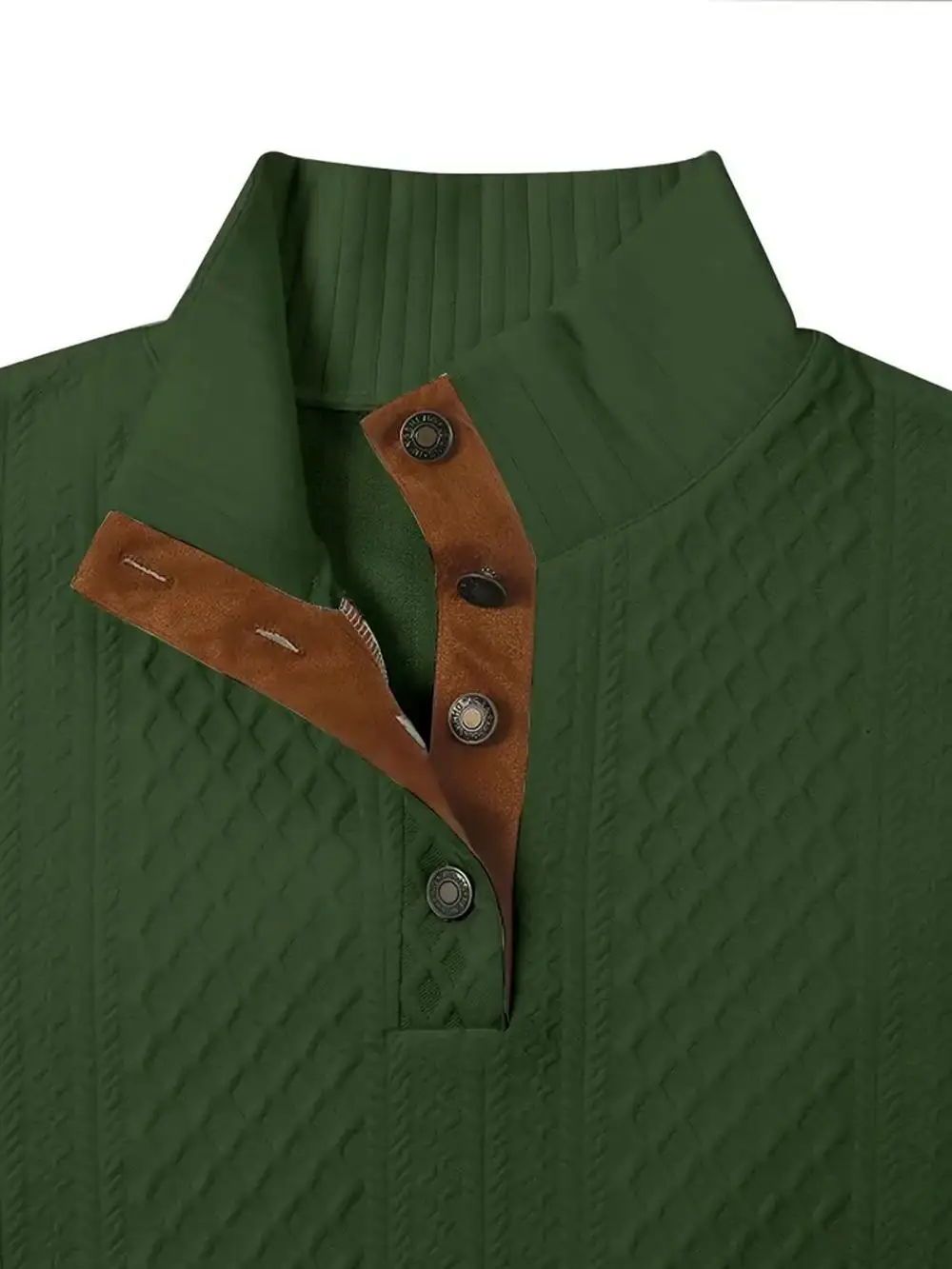 2026 Men's Spring and Autumn Hot Selling Fashionable Men's Casual Standing Collar Long Sleeved Jacquard Lapel Pullover Sweater