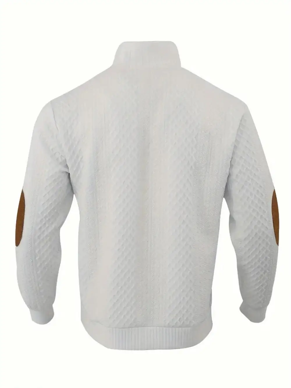 2026 Men's Spring and Autumn Hot Selling Fashionable Men's Casual Standing Collar Long Sleeved Jacquard Lapel Pullover Sweater