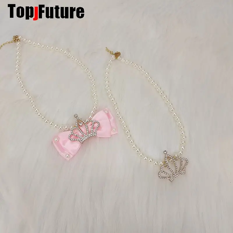 Subculture Spice Y2K Harajuku Gothic Mars Gal Women Gorgeous Crown Pearl Party Lolita Cosplay Punk Necklace Girl Collar