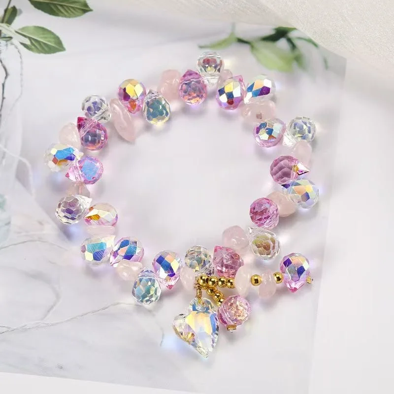 Designer Summer Fresh Crystal Bracelet for Women, Korean Fashion Light Luxury Bracelet, Gift for Best Friends, Wrist Accessory
