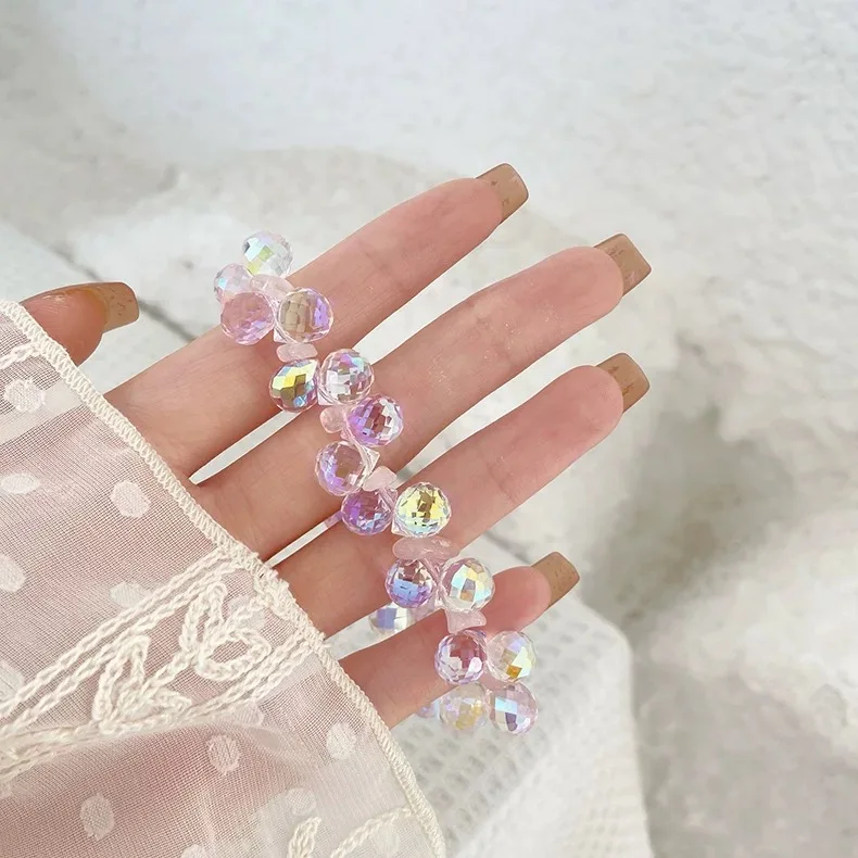 Designer Summer Fresh Crystal Bracelet for Women, Korean Fashion Light Luxury Bracelet, Gift for Best Friends, Wrist Accessory