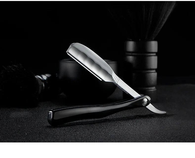 Japanese Manual Folding Hair Razor Holder Stainless Steel Shaving Eyebrow Knife for Feather Blade Hairdressing Tool