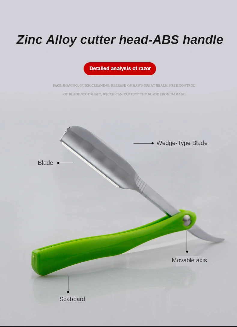Japanese Manual Folding Hair Razor Holder Stainless Steel Shaving Eyebrow Knife for Feather Blade Hairdressing Tool