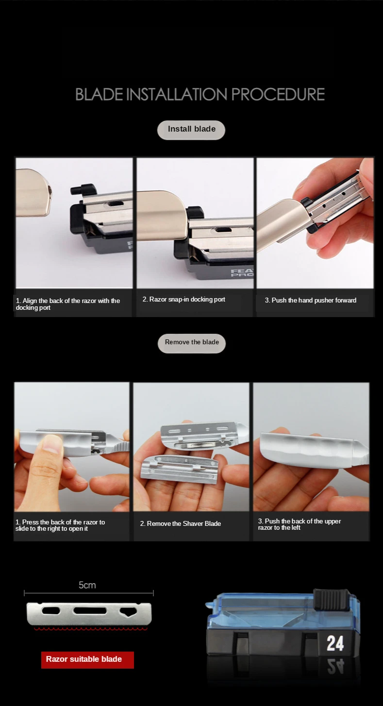 Japanese Manual Folding Hair Razor Holder Stainless Steel Shaving Eyebrow Knife for Feather Blade Hairdressing Tool