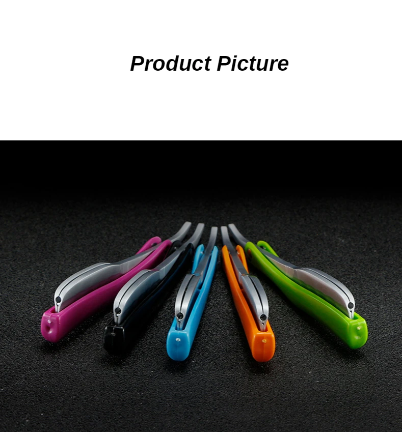 Japanese Manual Folding Hair Razor Holder Stainless Steel Shaving Eyebrow Knife for Feather Blade Hairdressing Tool