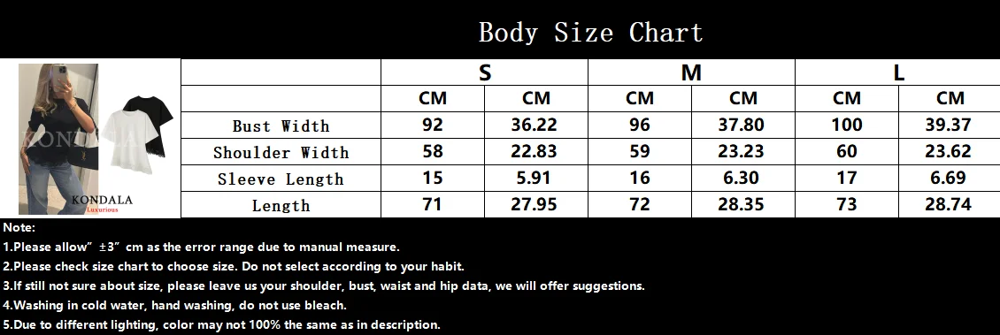 KONDALA Streetwear Casual Chic Women Top Lace Asymmetrical Short Sleeve O-Neck Top Fashion 2026 Summer Spring Holiday ElegantTop