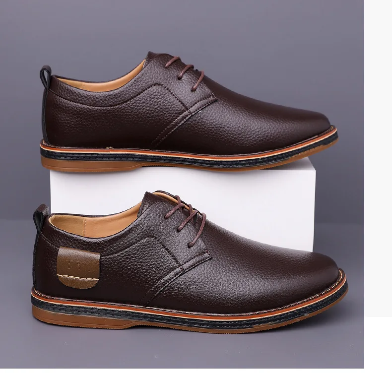 Men's Solid-Color Striped Business Formal Shoe Fashionable And Comfortable Oxford Shoe New Autumn Winter Casual Dress Party Shoe
