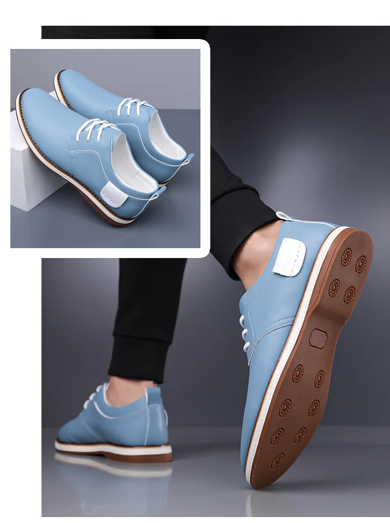 Men's Solid-Color Striped Business Formal Shoe Fashionable And Comfortable Oxford Shoe New Autumn Winter Casual Dress Party Shoe