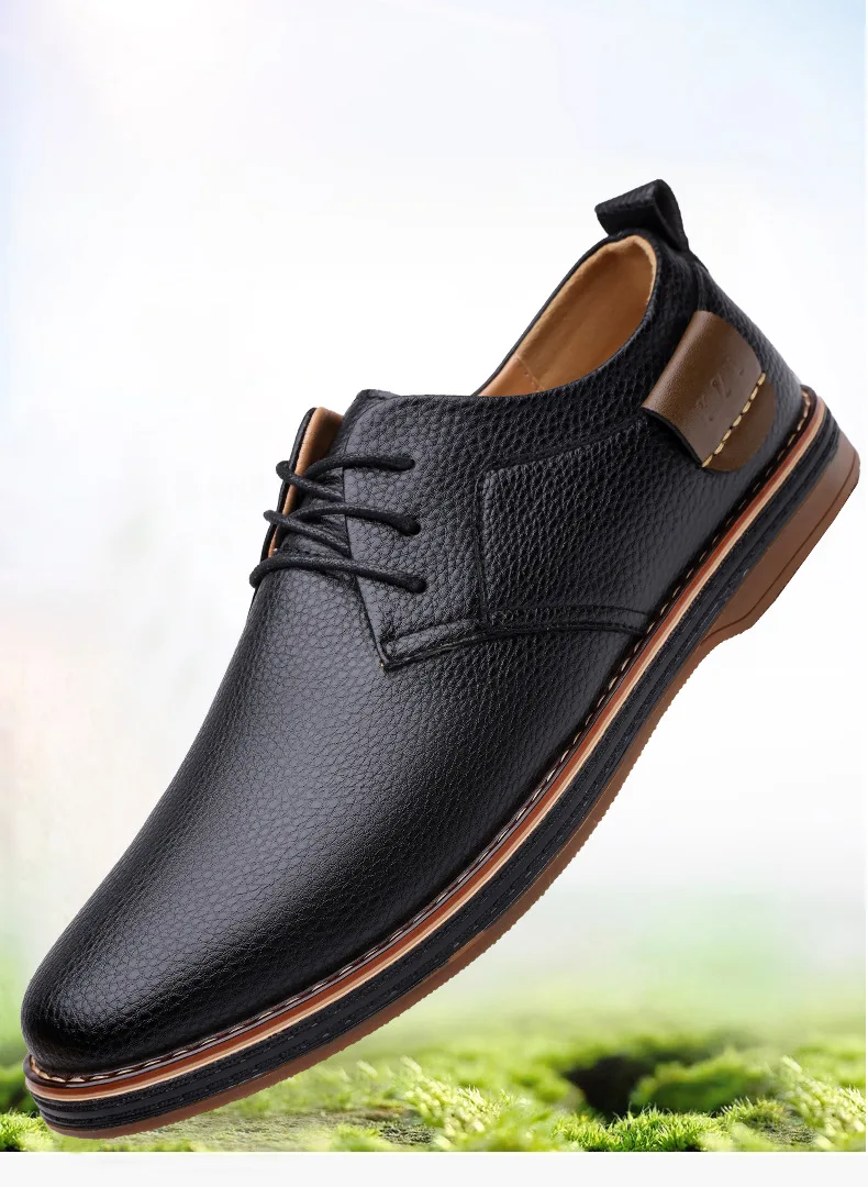 Men's Solid-Color Striped Business Formal Shoe Fashionable And Comfortable Oxford Shoe New Autumn Winter Casual Dress Party Shoe