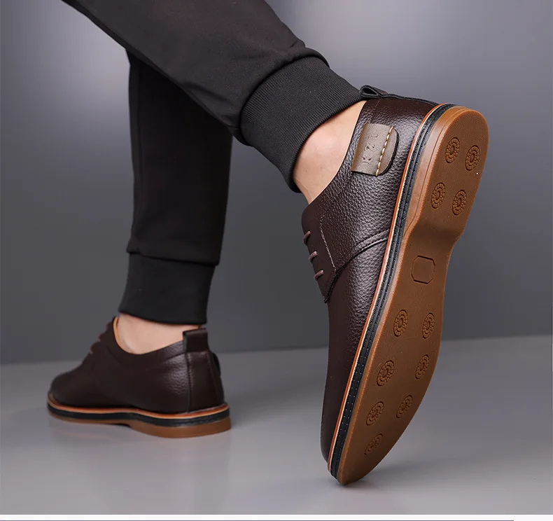 Men's Solid-Color Striped Business Formal Shoe Fashionable And Comfortable Oxford Shoe New Autumn Winter Casual Dress Party Shoe