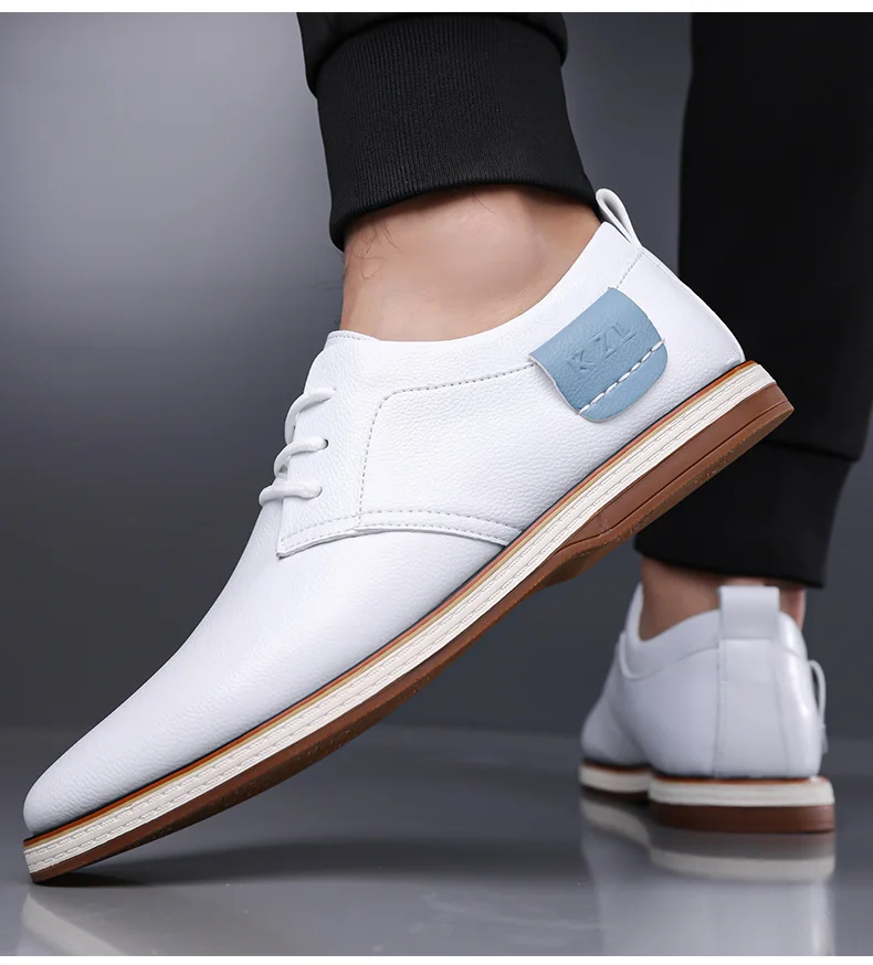 Men's Solid-Color Striped Business Formal Shoe Fashionable And Comfortable Oxford Shoe New Autumn Winter Casual Dress Party Shoe