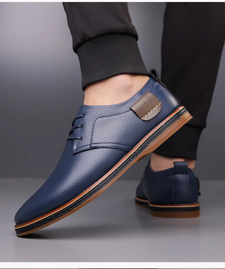 Men's Solid-Color Striped Business Formal Shoe Fashionable And Comfortable Oxford Shoe New Autumn Winter Casual Dress Party Shoe
