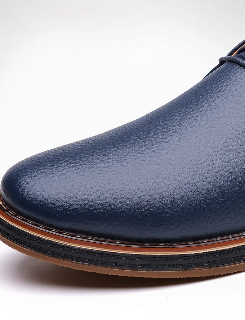 Men's Solid-Color Striped Business Formal Shoe Fashionable And Comfortable Oxford Shoe New Autumn Winter Casual Dress Party Shoe