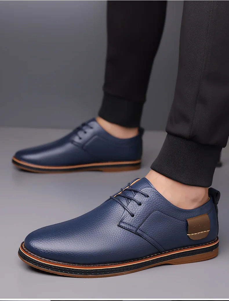 Men's Solid-Color Striped Business Formal Shoe Fashionable And Comfortable Oxford Shoe New Autumn Winter Casual Dress Party Shoe