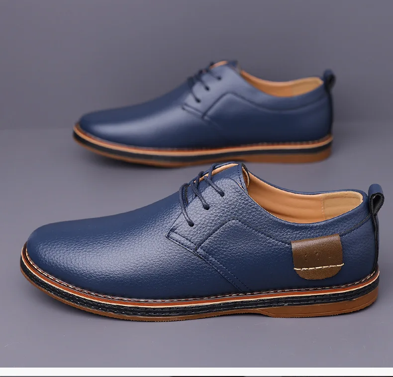 Men's Solid-Color Striped Business Formal Shoe Fashionable And Comfortable Oxford Shoe New Autumn Winter Casual Dress Party Shoe