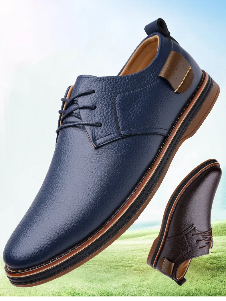 Men's Solid-Color Striped Business Formal Shoe Fashionable And Comfortable Oxford Shoe New Autumn Winter Casual Dress Party Shoe