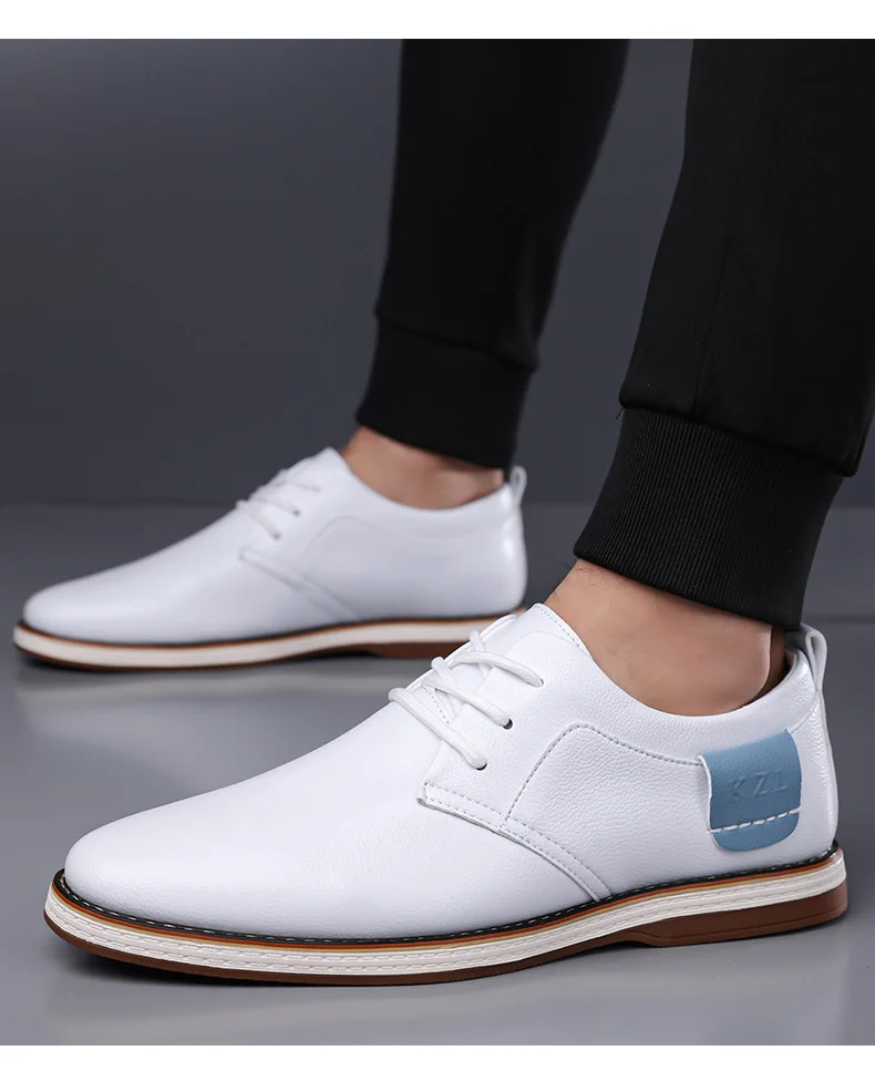 Men's Solid-Color Striped Business Formal Shoe Fashionable And Comfortable Oxford Shoe New Autumn Winter Casual Dress Party Shoe