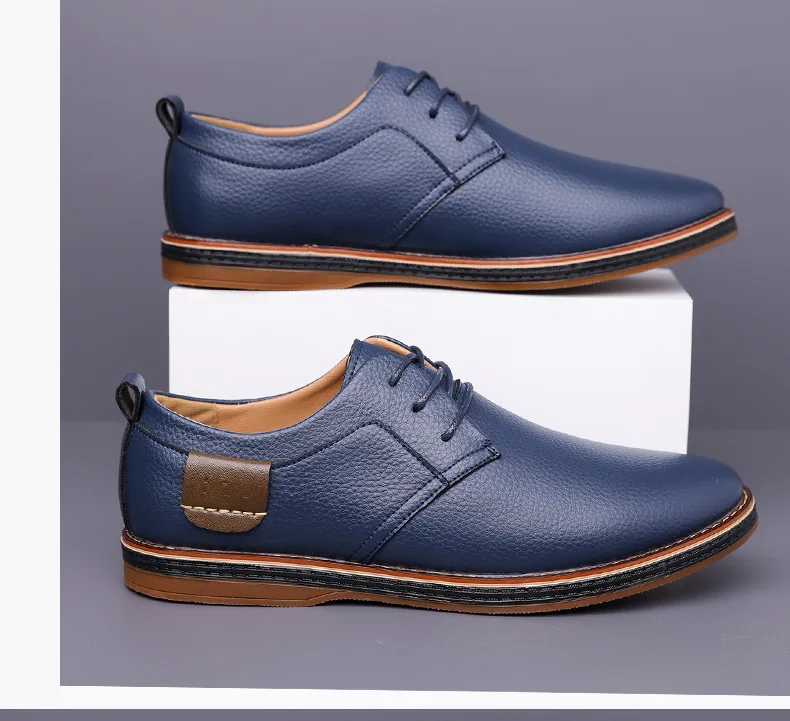 Men's Solid-Color Striped Business Formal Shoe Fashionable And Comfortable Oxford Shoe New Autumn Winter Casual Dress Party Shoe