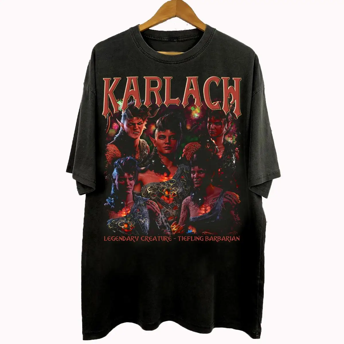 Vintage 90s Bootleg Style Karlach Baldurs Gate 3 T-Shirt, Karlach BG3 Game Gifts For Man And Women Unisex T-Shirt