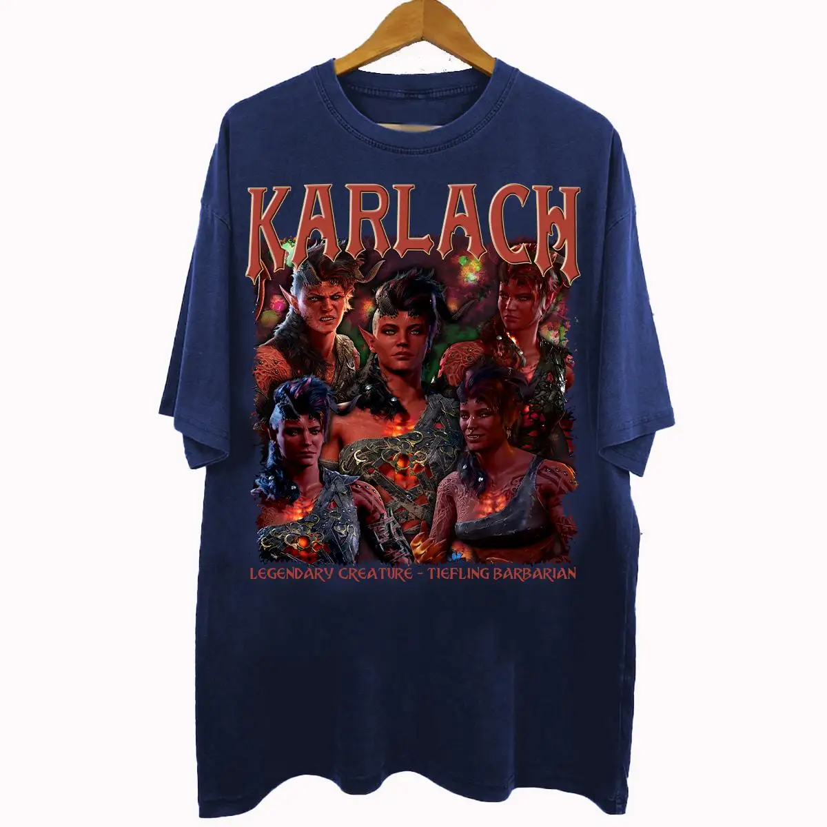 Vintage 90s Bootleg Style Karlach Baldurs Gate 3 T-Shirt, Karlach BG3 Game Gifts For Man And Women Unisex T-Shirt