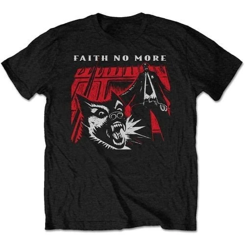 Faith No More Man & Dog Print Cotton T-Shirt Alternative Metal Band Unisex Short Sleeve Tee