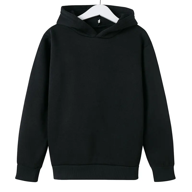 Children Clothing Solid Color Hoodie Boys Girls Tops Toddler 3-12 Year Sweatshirr Black White Ash Red Blue Spring Autumn Coat.