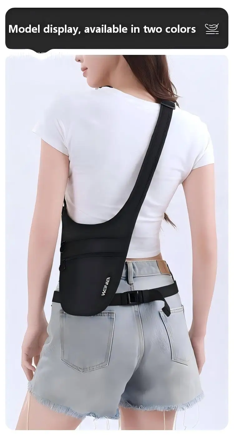 New Anti-Theft Travel Sport Waist Bag with Breathable Large Capacity Ultra-Thin Waterproof Concealed Belt Bag Chest Bag