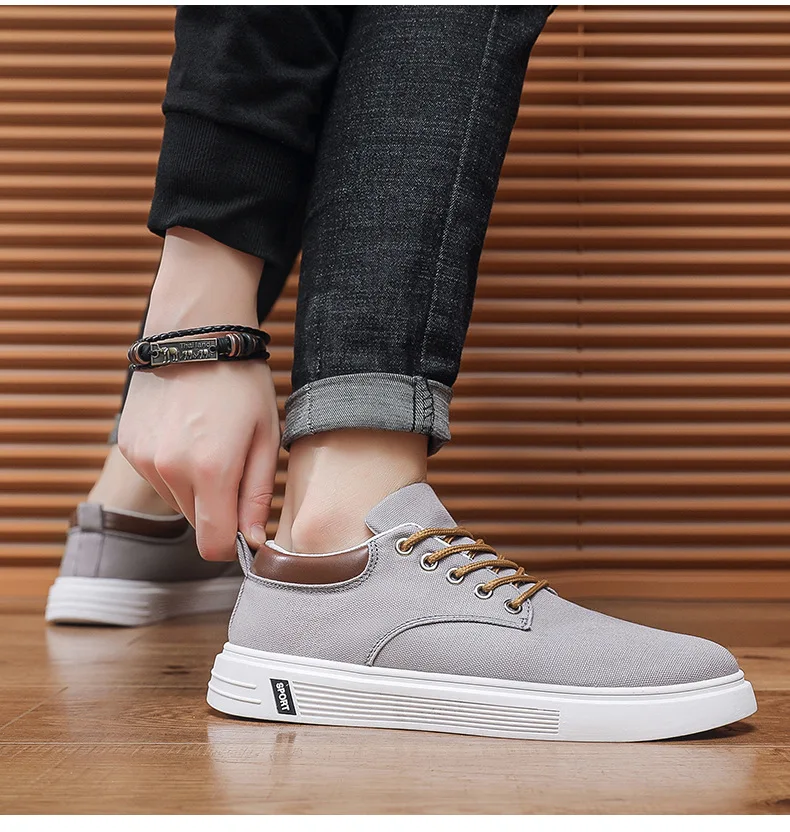 Breathable Men's Canvas Shoes Student Casual Sports Shoes Trendy Youth Board Shoes 2026 New