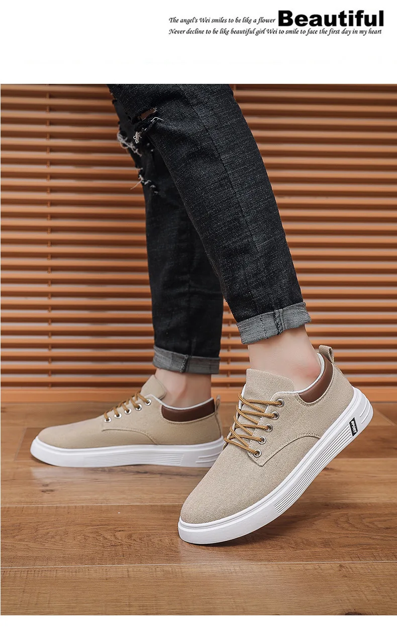 Breathable Men's Canvas Shoes Student Casual Sports Shoes Trendy Youth Board Shoes 2026 New