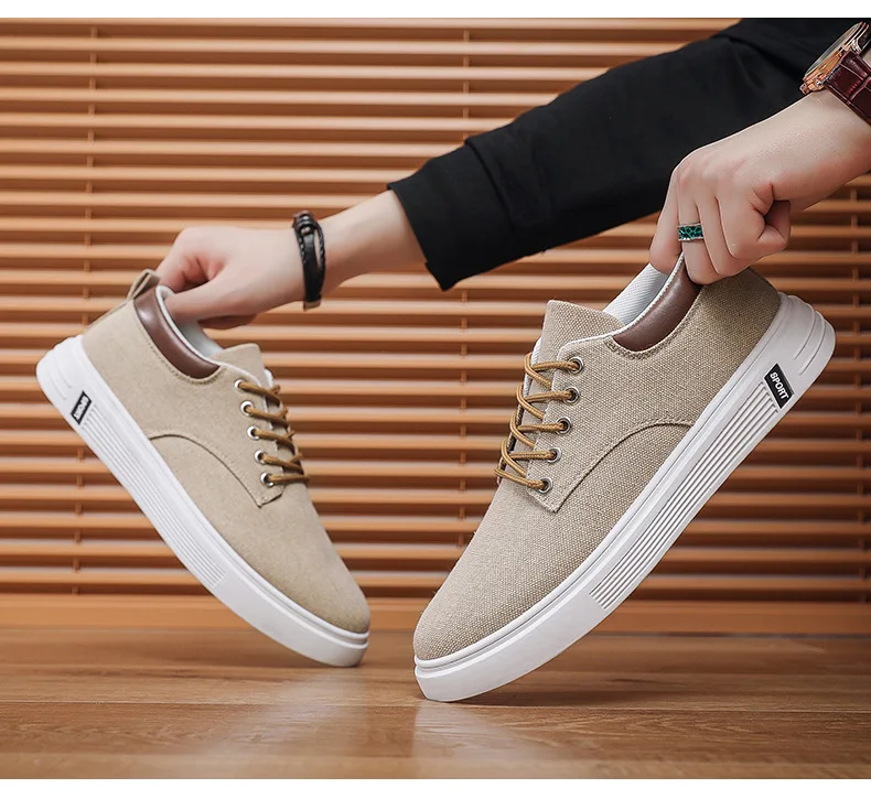 Breathable Men's Canvas Shoes Student Casual Sports Shoes Trendy Youth Board Shoes 2026 New