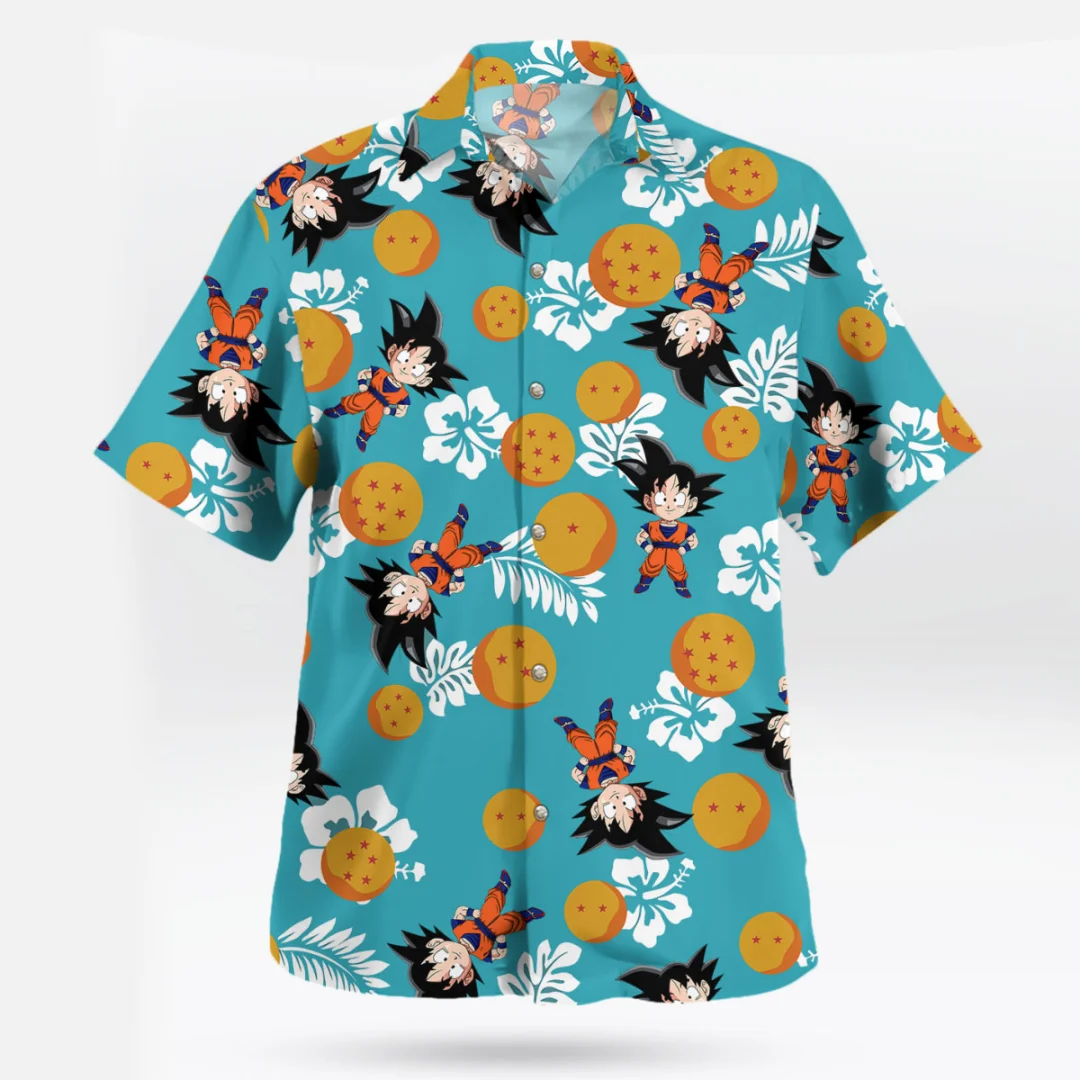 2026 Goku Dragon Ball Hawaiian Anime Shirt Summer Vibes Summer Sports Leisure Men's T-Shirt Children's Clothing Tee Y2k Woman