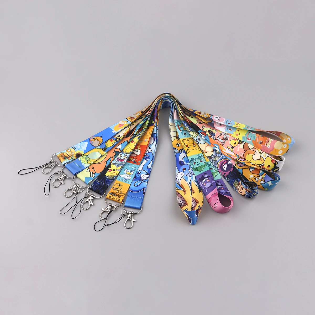 Wholesale Mix 5/10/20Pcs/set Cute Anime Elf Monster Neck Strap For Phone Keys ID Card Holder Cool Accessories Gift For Friends