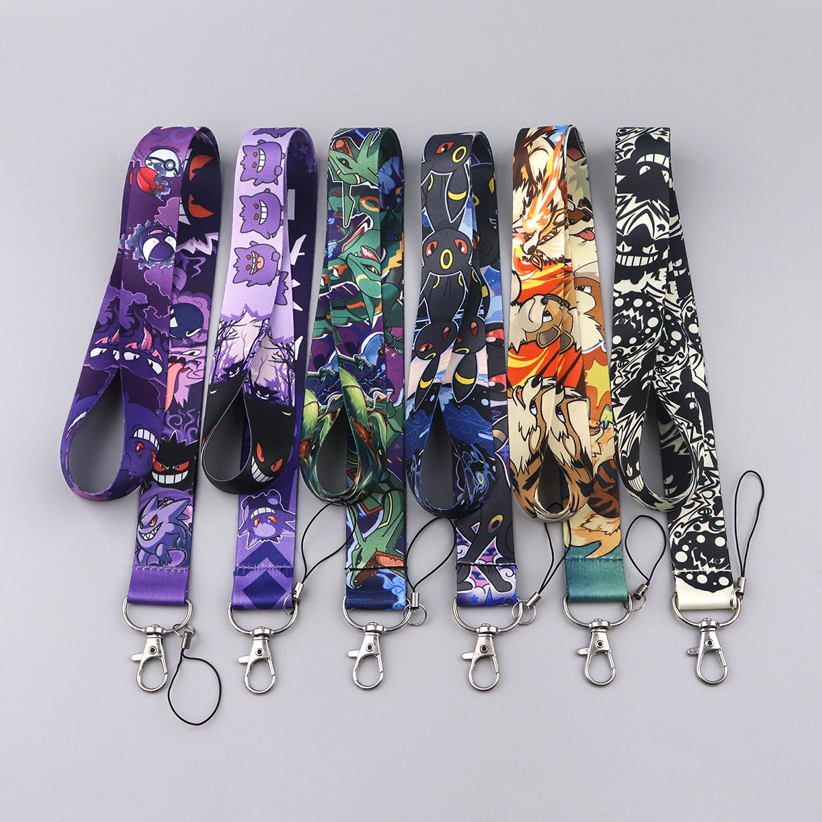 Wholesale Mix 5/10/20Pcs/set Cute Anime Elf Monster Neck Strap For Phone Keys ID Card Holder Cool Accessories Gift For Friends