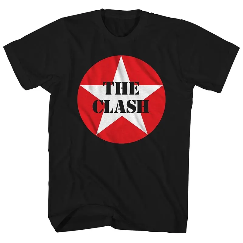 The Clash Collision Band London Calling, A Casual T-shirt Men's and Women's Luxury Band Brand, Featuring Dropped Guitarists
