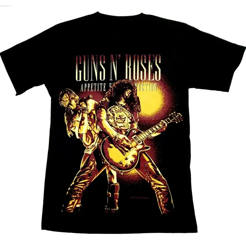 2026 Guns N 'Roses Rockers Guns N' Roses European and American Male and Female Gangsters T-shirt Short Sleeves
