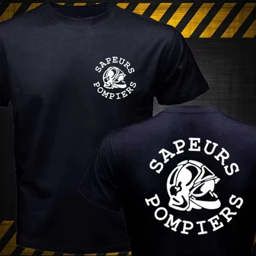 New Sapeurs Pompiers Paris France Firefighter Fire Department Brigade T-Shirt 2026 Summer High Quality Men Printing on T Shirts