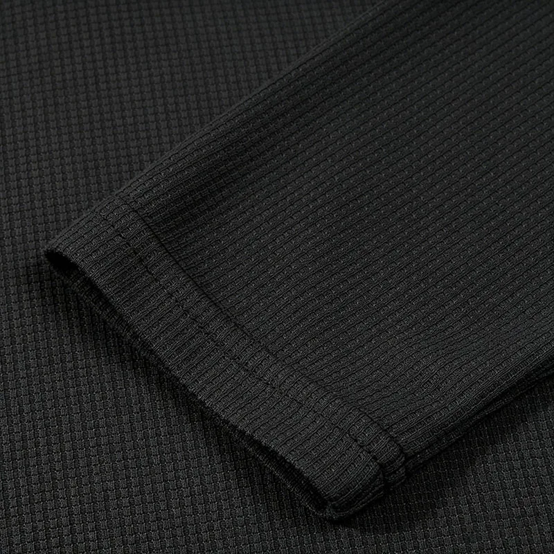 Men's Plus Size Waffle Knit Henley Shirt Long Sleeve Button Down Casual Breathable Polyester Tops for Spring Autumn Streetwear