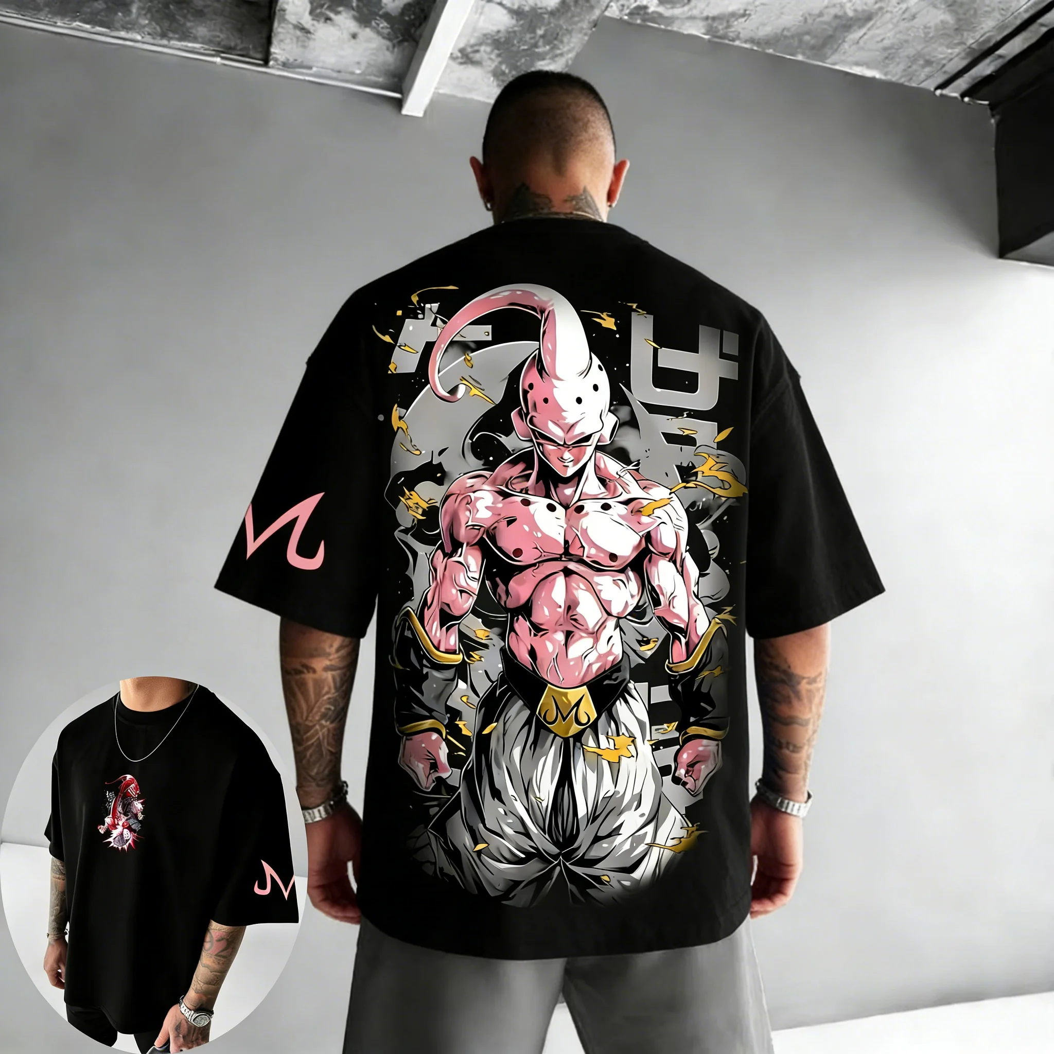 New Dragon Ball Anime Majin Buu Printed T-shirt 2026 Summer New Style Men's and Women's Casual Street Fashion Short Sleeve Top