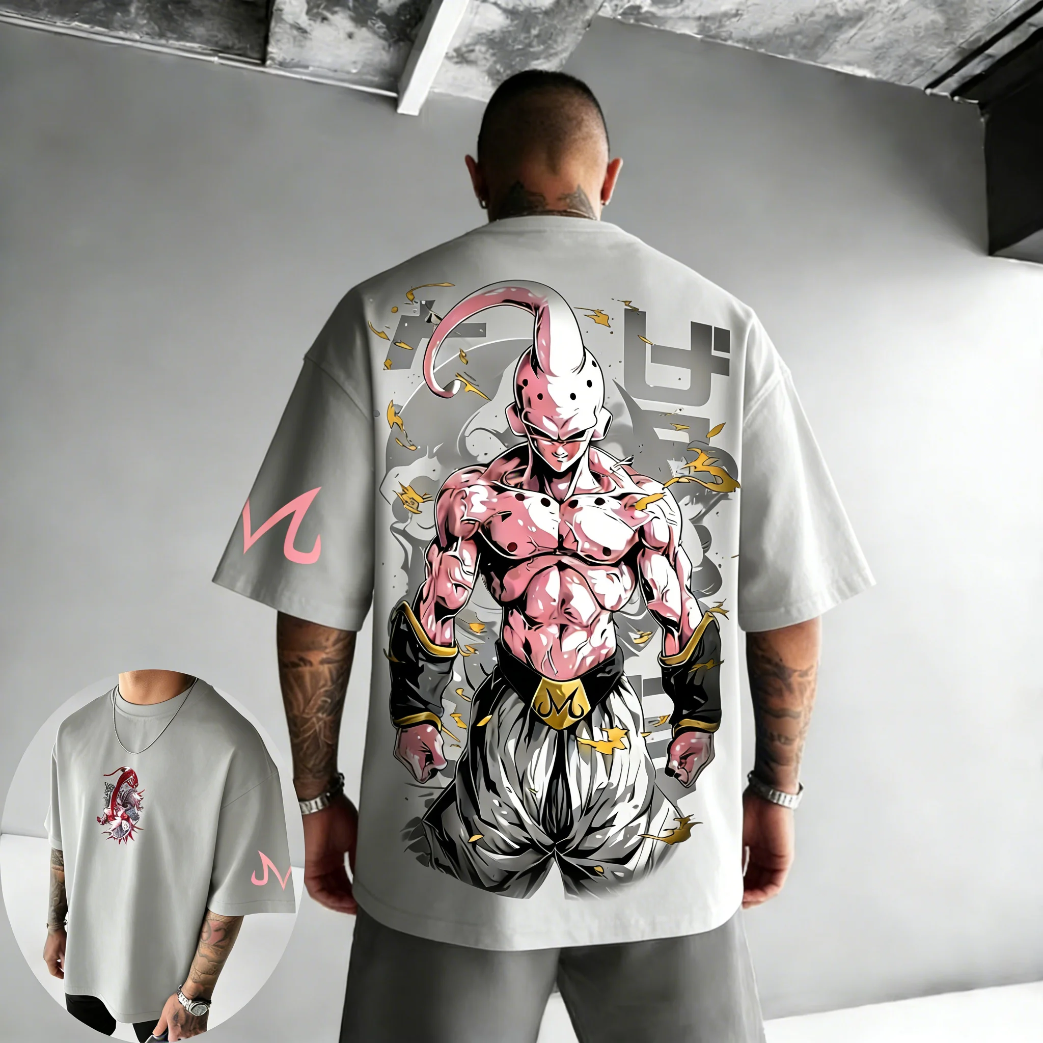 New Dragon Ball Anime Majin Buu Printed T-shirt 2026 Summer New Style Men's and Women's Casual Street Fashion Short Sleeve Top