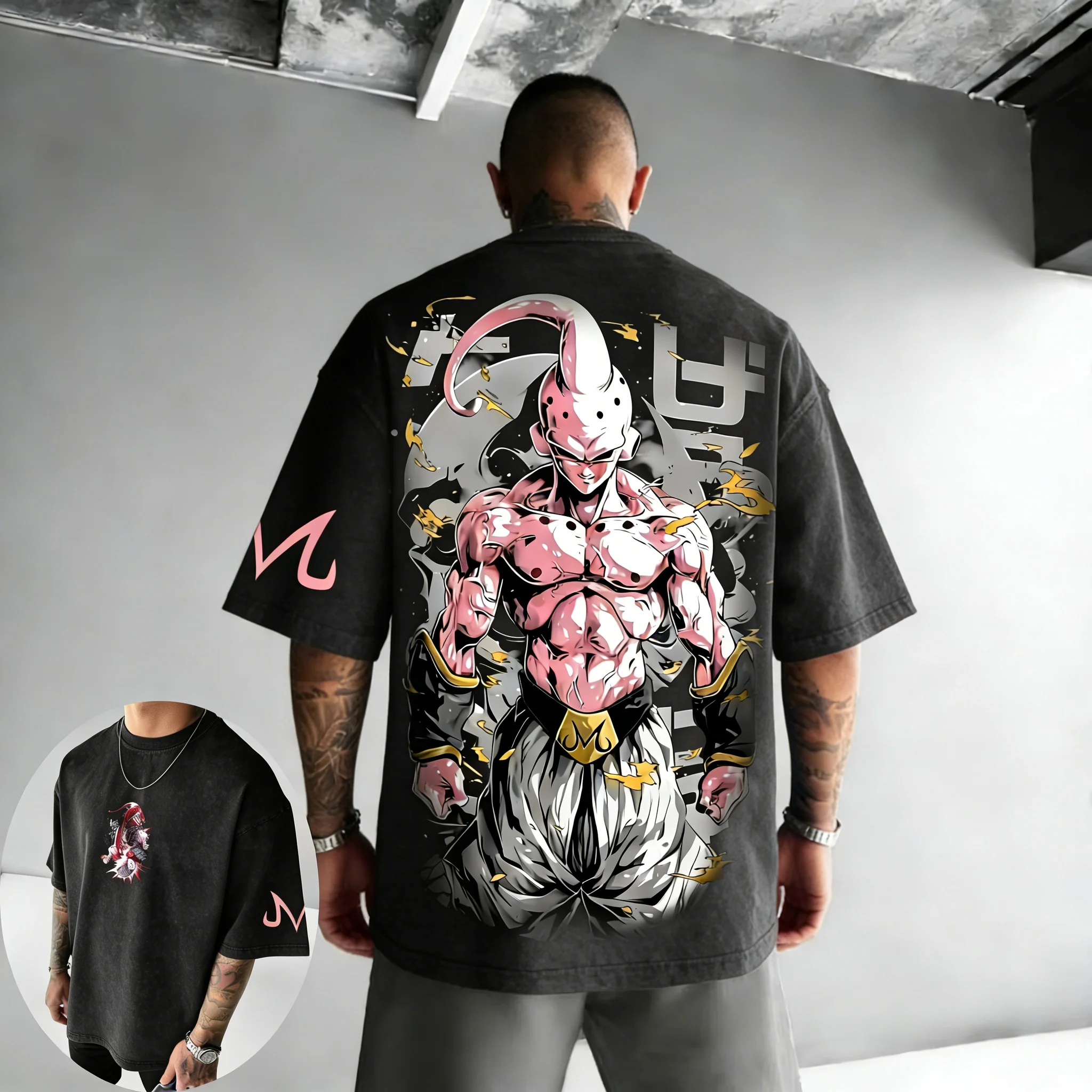 New Dragon Ball Anime Majin Buu Printed T-shirt 2026 Summer New Style Men's and Women's Casual Street Fashion Short Sleeve Top