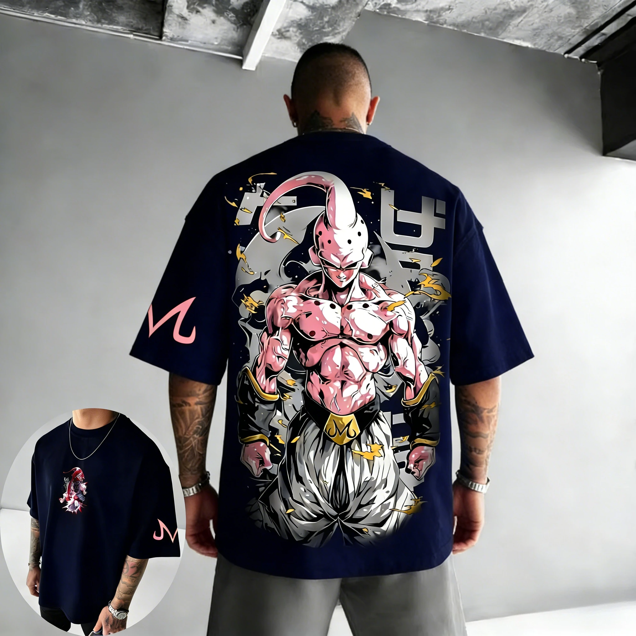 New Dragon Ball Anime Majin Buu Printed T-shirt 2026 Summer New Style Men's and Women's Casual Street Fashion Short Sleeve Top